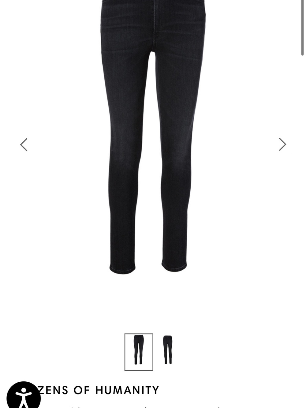 Citizens Of Humanity Slim Black High-Rise Skinny Jeans